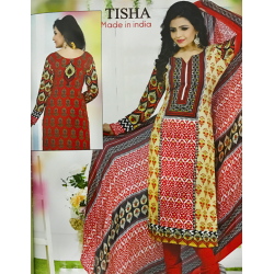 Tisha Cotton Printed Churidar Suits, T48009